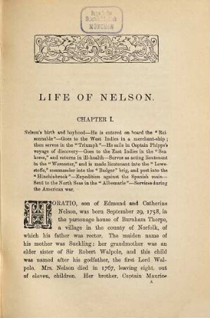 The life of Nelson