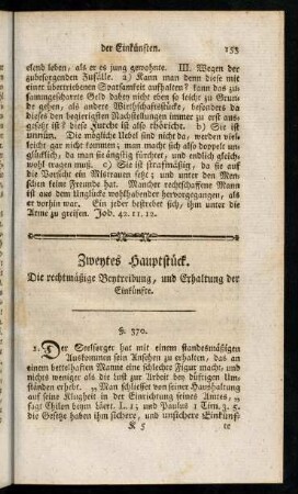 153-191, Zweytes Hauptstück.