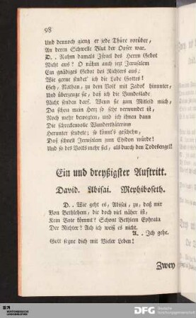 Ein und dreyßigster Auftritt