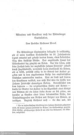Albertiner und Ernestiner nach der Wittenberger Capitulation