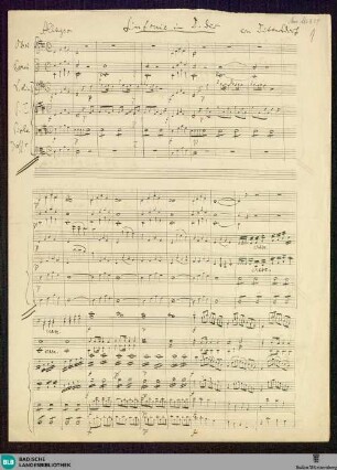Symphonies - Don Mus.Ms. 334 : orch; D; GraDi D18 KreD 104
