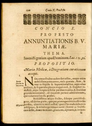 Concio X. Pro Festo Annuntiationis B. V. Mariae.