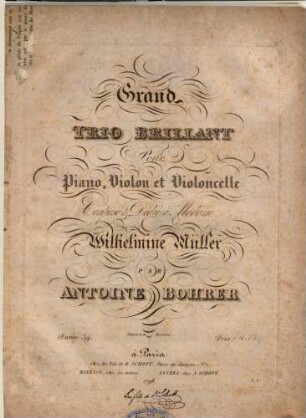 Grand trio brillant pour piano, violon et violoncelle : Oeuvre 39