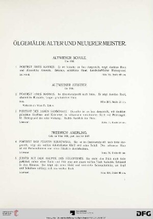 Ölgemälde alter und neuerer Meister (Nr. 1-90)