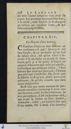 XIV. Des Moyens d’être heureux.