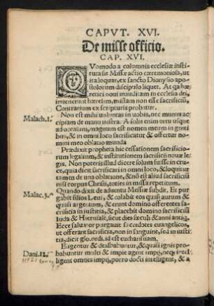De misse officio. Cap. XVI.