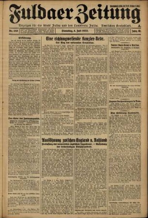 Ausgabe vom Dienstag, den 04. Juli 1933.