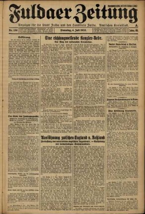 Ausgabe vom Dienstag, den 04. Juli 1933.