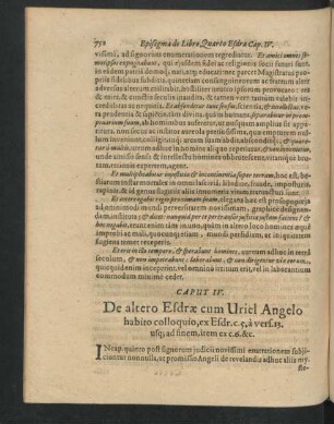 Caput IV. De altero Esdrae cum Uriel Angelo habito colloquio ...