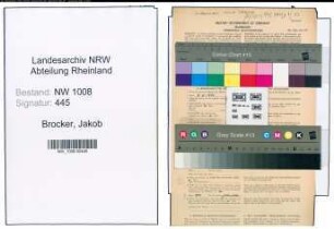 Entnazifizierung Jakob Brocker , geb. 20.06.1893 (Stukkateur)