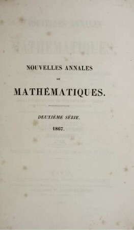 26: Nouvelles annales de mathématiques