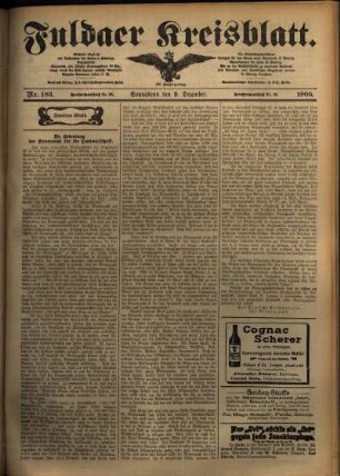 Zweite Ausgabe vom Samstag, den 09. Dezember 1905.