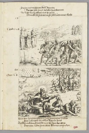 Amalekiterschlacht, Blatt 59a in: Peter Perényi, "Vorredt und eingang der Concordantzen alt und news Testaments"