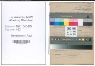 Entnazifizierung Paul Sternemann , geb. 02.08.1920 ()