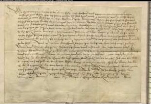 Corveyscher Lehnbrief für das Kloster Nazareth über das Erkinckergut vor Stormede und ein anderes vor Erinckhusen.