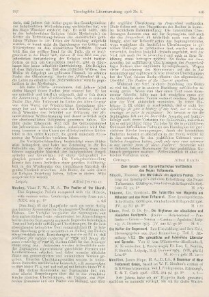 228-239 [Rezension] Moulton, James Hope, A Grammar of New Testament Greek, based on W. F. Moulton’s edition of G. B. Winer’s Grammar. Vol. I