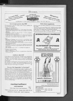 Sommerprogramm des EBV