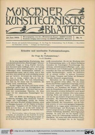 1: Erlaubte und unerlaubte Farbenmischungen [3] : zur Frage der Farbenmischung