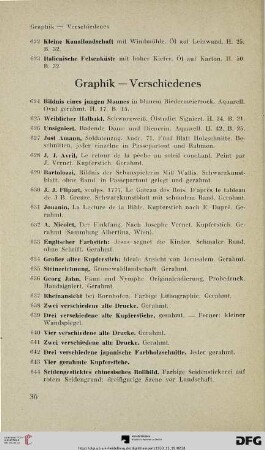 Graphik- Verschiedenes (Nr. 624-653)
