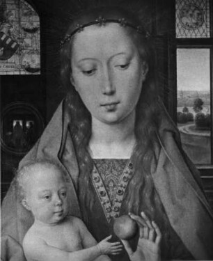 Hans Memling, Madonna, Dyptychon des Maarten van Nieuwenhove (linker Flügel), Flandern