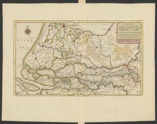 Kaart van den Loop der Rivieren de Rhyn, de Maas, de Waal, de Merwe, en de Lek, door de Provincien van Gelderland, Holland en Utrecht.