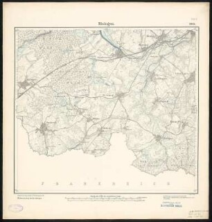 Meßtischblatt 3613 : Rixingen, 1883 : Rixingen. - Aufn. 1882. - 1:25000. - [Berlin]: Reichsamt für Landesaufnahme, 1883. - 1 Kt.