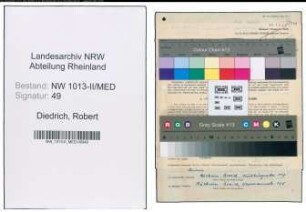 Entnazifizierung Robert Diedrich , geb. 15.05.1908 (Dentist)