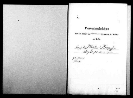Kempff, Wilhelm Friedrich Walter - Pianist, Komponist 1932 - Januar - 28