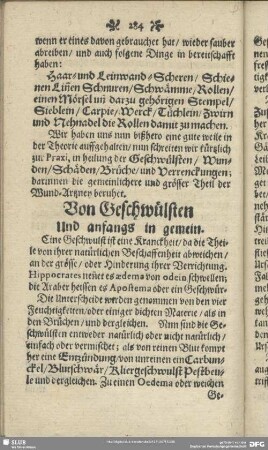 Von Geschwülsten