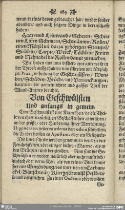 Von Geschwülsten