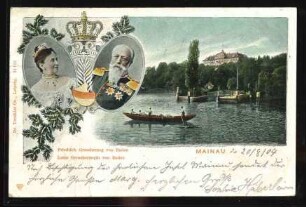 Postkarte: Ansicht der Insel Mainau