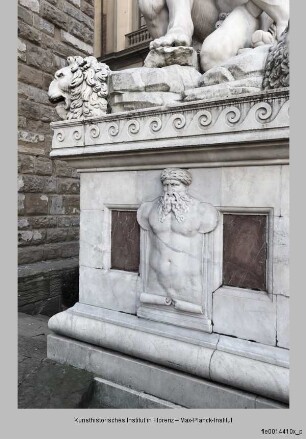 Herkules und Cacus : Statuensockel
