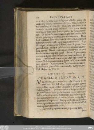 Epistola C. Venetias. Cornelio Bredae suo S. D.