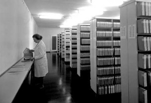 Rheinischen Bildarchivs im Kölnischen Stadthaus / Zeughaus, Negativarchiv, um 1970