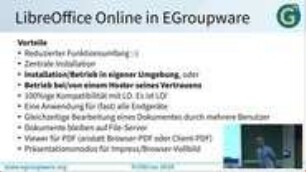 LibreOffice Online in EGroupware: Ein Online Office, dem man seine Daten anvertrauen kann.
