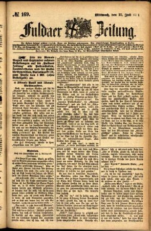 Ausgabe vom Mittwoch, den 27. Juli 1881.