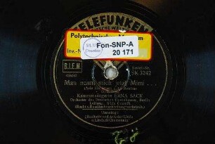 Man nennt mich jetzt Mimi... : (Arie der Mimi) a. La bohème / G. Puccini