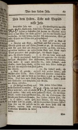 Von dem Leiden, Tode und Begräbnisse Jesu. - Vom heiligen Geiste.