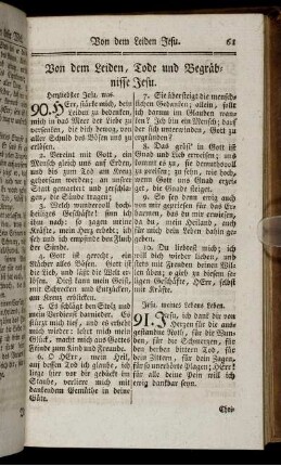 Von dem Leiden, Tode und Begräbnisse Jesu. - Vom heiligen Geiste.