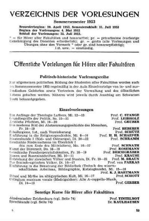 Politisch-historische Vorlesungsreihe