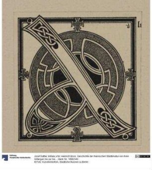 Initiale a für: Heinrich Boos. Geschichte der rheinischen Städtekultur von ihren Anfängen bis zur Gegenwart mit besonderer Berücksichtigung der Stadt Worms. Berlin: Stargardt 1897