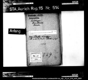 Die Versetzung des Amtsassessors Peterssen von Berum nach Otterndorf