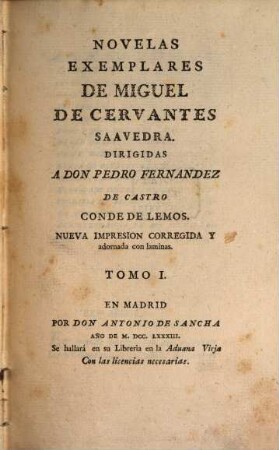 Novelas Exemplares De Miguel De Cervantes Saavedra. 1