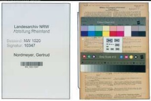 Entnazifizierung Gertrud Nordmeyer , geb. 15.01.1899 (Lehrerin)