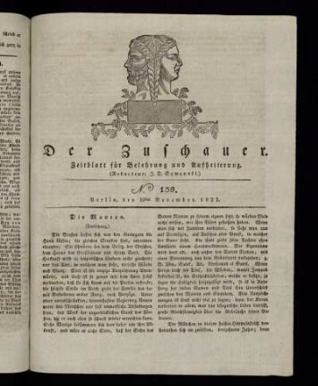 No. 138 - 16. November 1822