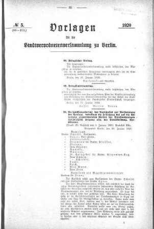 No. 5 (88-101), 1920/01/24