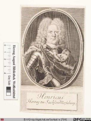 Bildnis Heinrich, Herzog zu Sachsen-Merseburg (in Spremberg) (reg. 1691-1738)