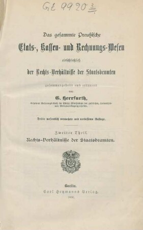 Theil 2: Rechts-Verhältnisse der Staatsbeamten