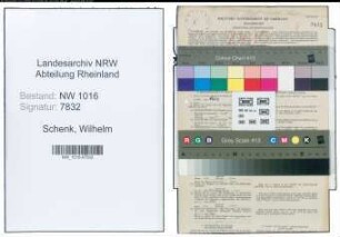 Entnazifizierung Wilhelm Schenk , geb. 26.05.1901 (Posthalter)