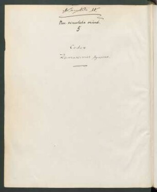 Syrische Sammelhandschrift u.a. Ecclesiastes-Kommentar von Theodor von Mopsuestia